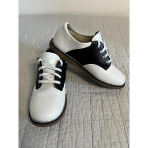 Footmates "Cheer" Leather Oxford Saddle Shoes Size 1 Big Kid (Youth)